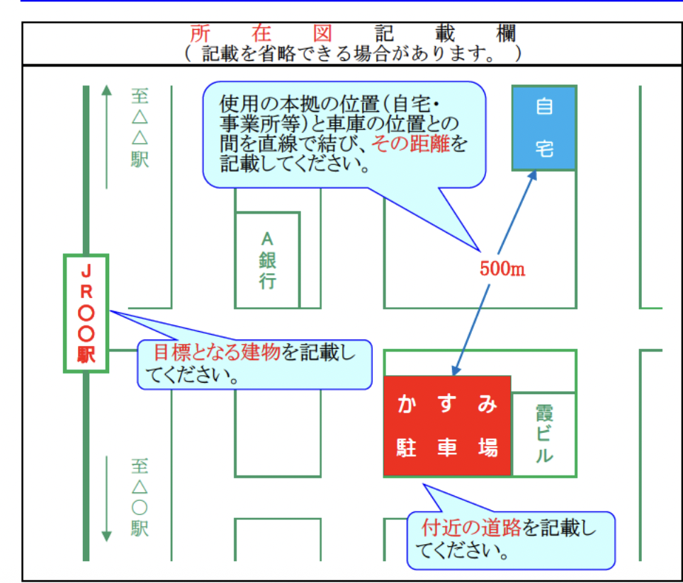 車庫 証明 距離 測り 方