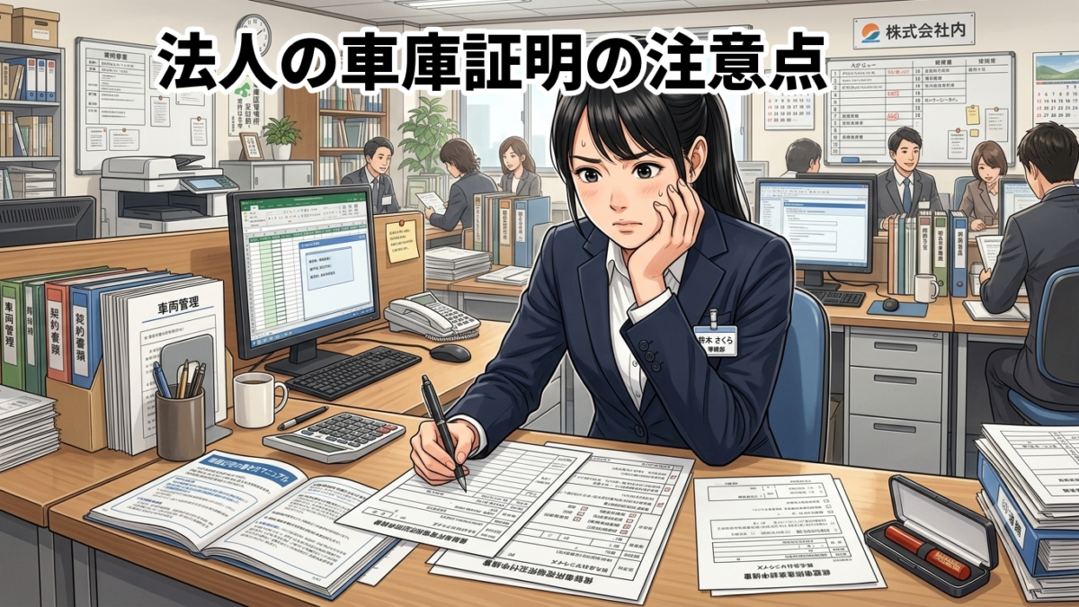 法人で車庫証明を取るときの注意点 正しい書き方について